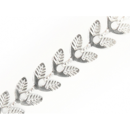 Acheter Chaine épi feuilles - plaqué argent 925 x 20 cm - 1,09 € en ligne sur La Petite Epicerie - Loisirs créatifs