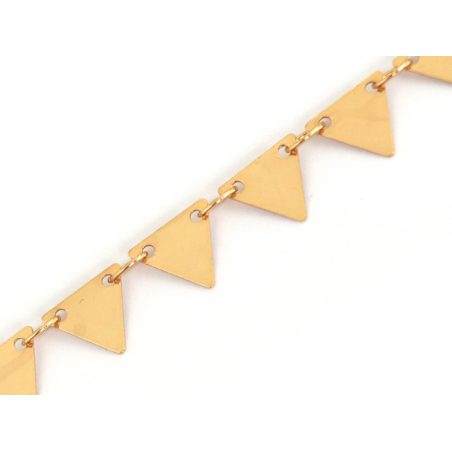 Acheter Chaîne fanion triangles 6 mm - doré à l'or fin 24 K x 20 cm - 3,60 € en ligne sur La Petite Epicerie - Loisirs créatifs