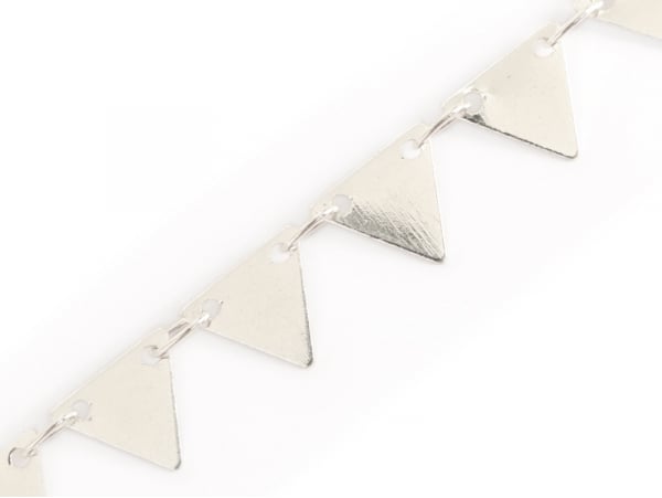 Acheter Chaîne fanion triangles 6 mm - flash argent 925 x 20 cm - 0,69 € en ligne sur La Petite Epicerie - Loisirs créatifs