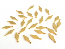 Acheter Pendentif losange allongé - doré à l'or fin - 0,99 € en ligne sur La Petite Epicerie - Loisirs créatifs