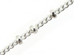 Acheter Chaîne gourmette alternée 3 perles - plaqué argent 925 x 20 cm - 0,59 € en ligne sur La Petite Epicerie - Loisirs cré...