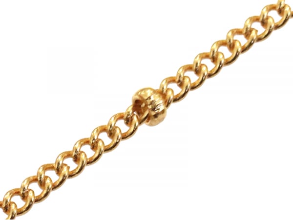 Acheter Chaîne gourmette perlée - doré à l'or fin 24 K x 20 cm - 1,59 € en ligne sur La Petite Epicerie - Loisirs créatifs