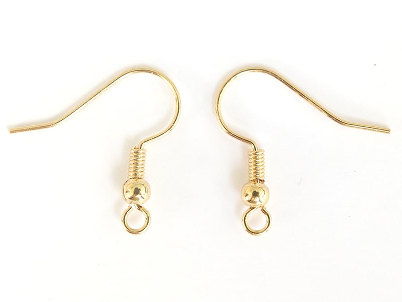 Acheter Paire de boucles d'oreilles crochet - dorée à l'or fin - 2,50 € en ligne sur La Petite Epicerie - Loisirs créatifs
