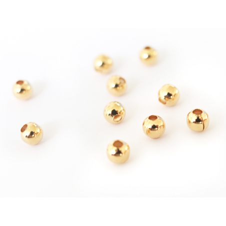 Acheter Lot de 50 perles rondes 4mm - dorées à l'or fin - 2,29 € en ligne sur La Petite Epicerie - Loisirs créatifs
