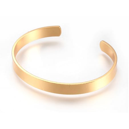 Acheter Bracelet manchette laiton doré - 10 mm - 5,49 € en ligne sur La Petite Epicerie - Loisirs créatifs