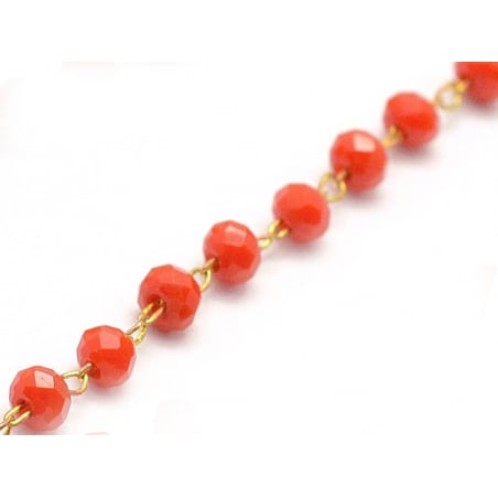 Acheter Chaine laiton avec perles en verre - rouge x 20 cm - 2,99 € en ligne sur La Petite Epicerie - Loisirs créatifs