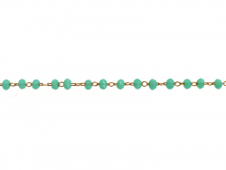 Acheter Chaine laiton avec perles en verre - turquoise - 2,99 € en ligne sur La Petite Epicerie - Loisirs créatifs