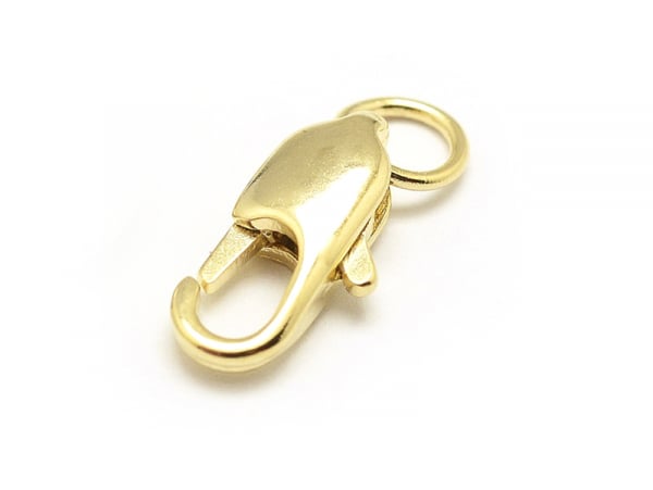 Acheter Fermoir mousqueton allongé 11mm avec anneau - doré à l'or fin - 1,19 € en ligne sur La Petite Epicerie - Loisirs créa...