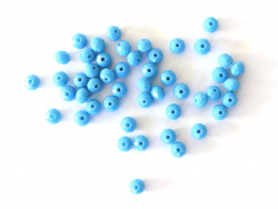 Acheter Lot de 50 perles à facettes en verre 4x6 mm - bleu - 1,59 € en ligne sur La Petite Epicerie - Loisirs créatifs
