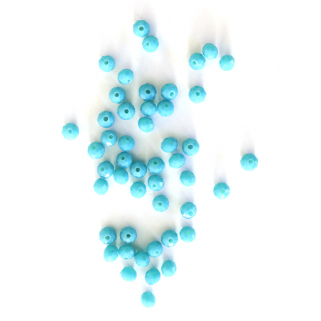 Acheter Lot de 50 perles à facettes en verre 4x6 mm - vert d'eau - 1,59 € en ligne sur La Petite Epicerie - Loisirs créatifs