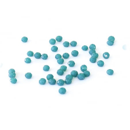 Acheter Lot de 50 perles à facettes en verre 4x6 mm - bleu canard - 1,59 € en ligne sur La Petite Epicerie - Loisirs créatifs