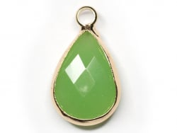 Acheter Pendentif goutte en verre à facettes - vert clair - 1,09 € en ligne sur La Petite Epicerie - Loisirs créatifs