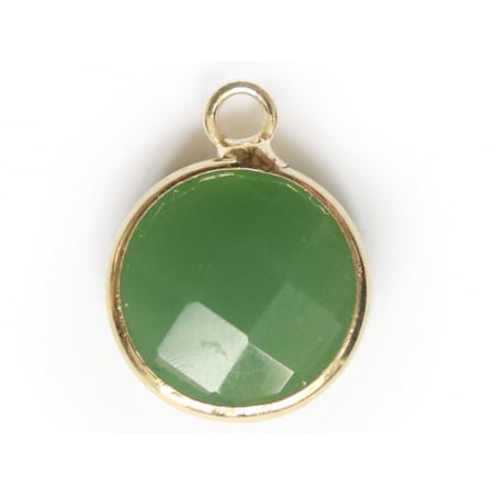 Acheter Pendentif rond en verre à facettes 10mm - vert foncé - 1,49 € en ligne sur La Petite Epicerie - Loisirs créatifs