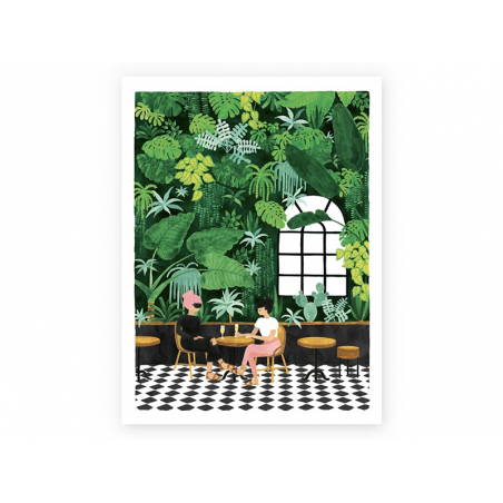 Acheter Affiche aquarelle - Café en terrasse - 18 x 24 cm - ATWS - 11,99 € en ligne sur La Petite Epicerie - Loisirs créatifs
