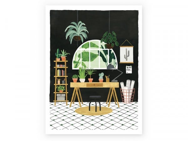 Acheter Affiche aquarelle - Bureau végétal - 18 x 24 cm - ATWS - 11,99 € en ligne sur La Petite Epicerie - Loisirs créatifs