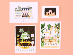 Acheter Affiche aquarelle - Café en terrasse - 18 x 24 cm - ATWS - 11,99 € en ligne sur La Petite Epicerie - Loisirs créatifs