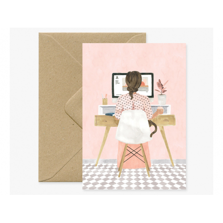 Acheter Carte aquarelle - Girl boss - ATWS - 3,49 € en ligne sur La Petite Epicerie - Loisirs créatifs