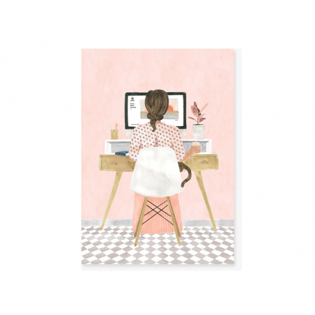 Acheter Carte aquarelle - Girl boss - ATWS - 3,49 € en ligne sur La Petite Epicerie - Loisirs créatifs