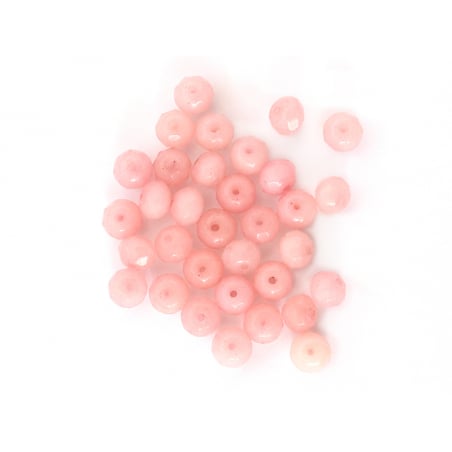 Acheter Lot de 50 perles à facettes en verre 8x6 mm - rose - 3,19 € en ligne sur La Petite Epicerie - Loisirs créatifs