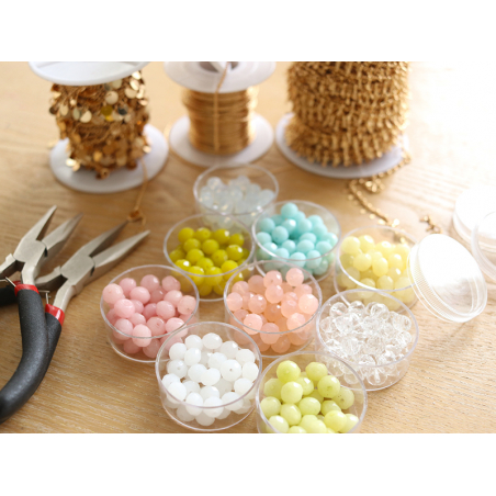 Acheter Lot de 50 perles à facettes en verre 8x6 mm - poire - 3,19 € en ligne sur La Petite Epicerie - Loisirs créatifs