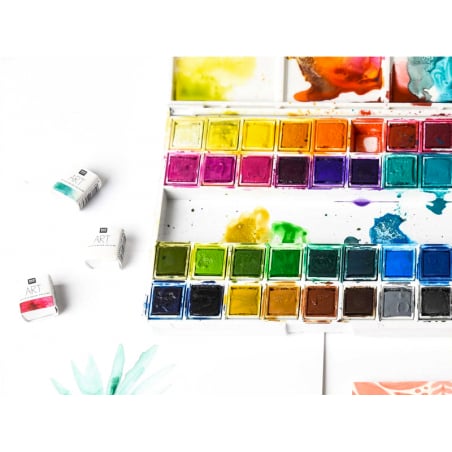 Acheter Palette de 36 demi-godets d'aquarelle / Peinture à l'eau - 34,99 € en ligne sur La Petite Epicerie - Loisirs créatifs