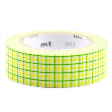 Acheter Masking tape motif - Quadrillé jaune et vert - 3,30 € en ligne sur La Petite Epicerie - Loisirs créatifs