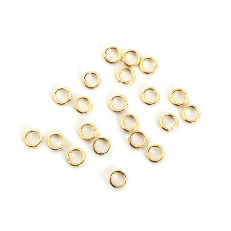 Acheter Lot de 20 anneaux 4mm - dorés à l'or fin - 1,79 € en ligne sur La Petite Epicerie - Loisirs créatifs
