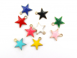 Acheter Breloque étoile émaillée - turquoise - 0,59 € en ligne sur La Petite Epicerie - Loisirs créatifs