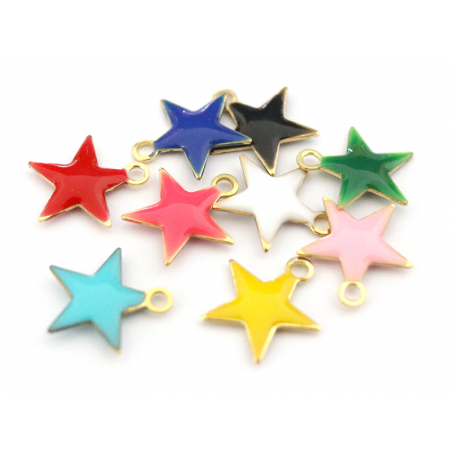 Acheter Breloque étoile émaillée - turquoise - 0,59 € en ligne sur La Petite Epicerie - Loisirs créatifs