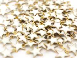 Acheter Breloque étoile émaillée - blanc - 0,59 € en ligne sur La Petite Epicerie - Loisirs créatifs