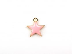 Acheter Breloque étoile émaillée - rose clair - 0,59 € en ligne sur La Petite Epicerie - Loisirs créatifs