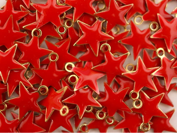 Acheter Breloque étoile émaillée - rouge - 0,59 € en ligne sur La Petite Epicerie - Loisirs créatifs