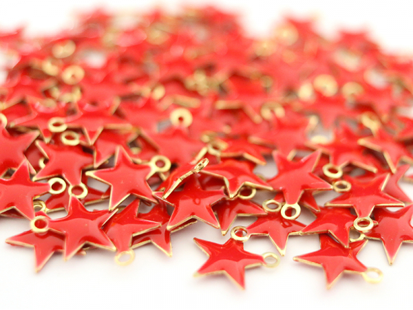 Acheter Breloque étoile émaillée - rouge - 0,59 € en ligne sur La Petite Epicerie - Loisirs créatifs