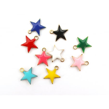 Acheter Breloque étoile émaillée - jaune - 0,59 € en ligne sur La Petite Epicerie - Loisirs créatifs