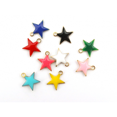 Acheter Breloque étoile émaillée - rose - 0,59 € en ligne sur La Petite Epicerie - Loisirs créatifs