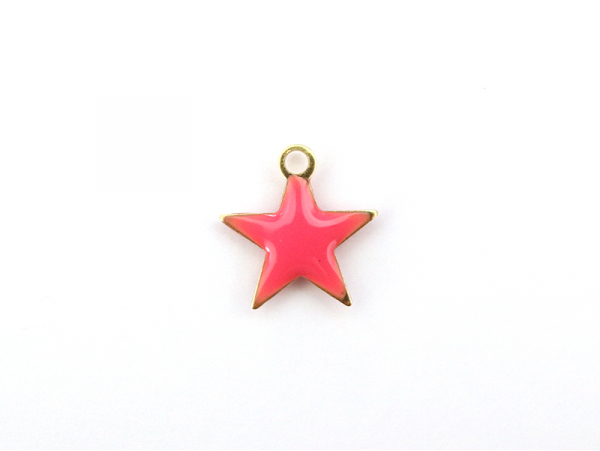 Acheter Breloque étoile émaillée - rose - 0,59 € en ligne sur La Petite Epicerie - Loisirs créatifs