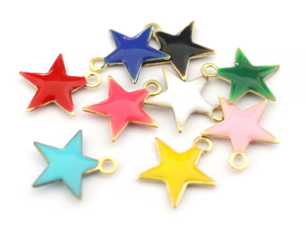 Acheter Breloque étoile émaillée - vert - 0,59 € en ligne sur La Petite Epicerie - Loisirs créatifs
