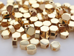 Acheter Perle hexagone - dorée à l'or fin 18K - 0,49 € en ligne sur La Petite Epicerie - Loisirs créatifs
