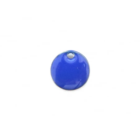 Acheter Breloque ronde émaillée - bleu - 0,59 € en ligne sur La Petite Epicerie - Loisirs créatifs