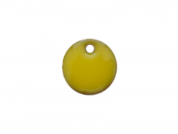 Acheter Breloque ronde émaillée - jaune - 0,59 € en ligne sur La Petite Epicerie - Loisirs créatifs