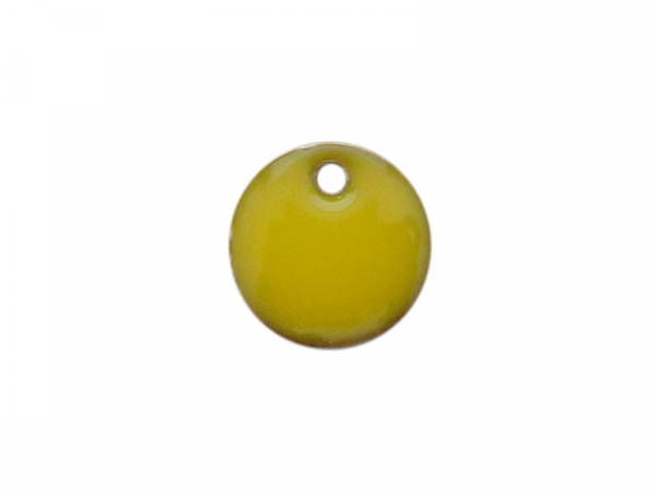 Acheter Breloque ronde émaillée - jaune - 0,59 € en ligne sur La Petite Epicerie - Loisirs créatifs