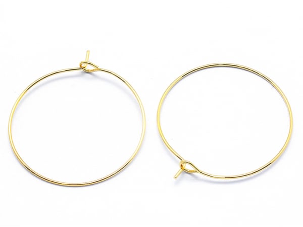 Acheter Boucles d'oreilles créoles 20mm - doré à l'or fin 18K - 1,39 € en ligne sur La Petite Epicerie - Loisirs créatifs