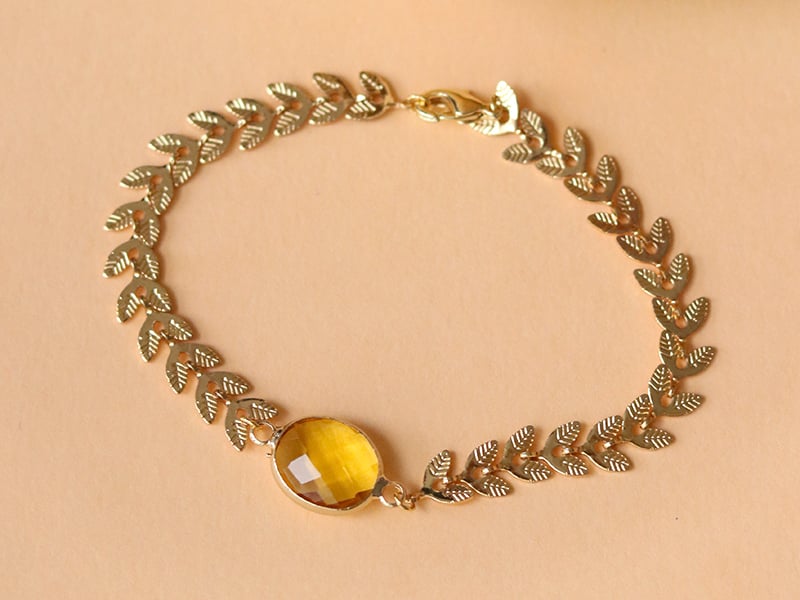 Acheter Bracelet Marion jaune - Kit bijoux précieux dorés à l'or fin - 13,90 € en ligne sur La Petite Epicerie - Loisirs créa...