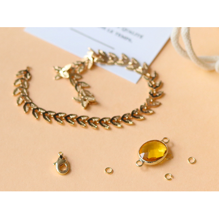 Acheter Bracelet Marion jaune - Kit bijoux précieux dorés à l'or fin - 13,90 € en ligne sur La Petite Epicerie - Loisirs créa...