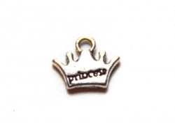 Acheter 1 Breloque couronne "princess" argentée - 0,39 € en ligne sur La Petite Epicerie - Loisirs créatifs