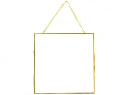 Acheter Cadre photo métal doré façon herbier à suspendre - carré - 12,46 € en ligne sur La Petite Epicerie - Loisirs créatifs