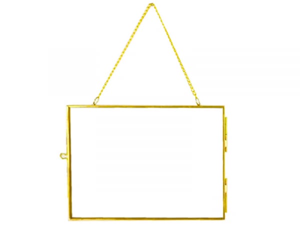 Acheter Cadre photo métal doré façon herbier à suspendre - rectangle - 10,99 € en ligne sur La Petite Epicerie - Loisirs créa...