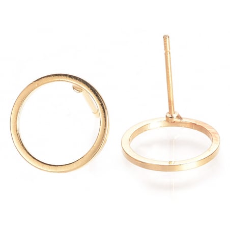 Acheter Puces d'oreilles cercles ajourés 12 mm - dorées à l'or fin - 3,09 € en ligne sur La Petite Epicerie - Loisirs créatifs