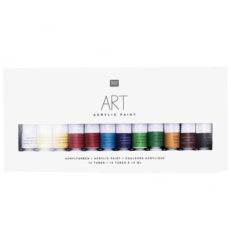 Acheter Set de 12 tubes de peinture acrylique - 8,99 € en ligne sur La Petite Epicerie - Loisirs créatifs