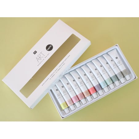Acheter Set de 12 tubes de peinture acrylique - pastel - 8,99 € en ligne sur La Petite Epicerie - Loisirs créatifs